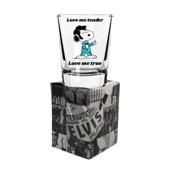 COPY - Set of 2 Peanuts Characters/ Elvis Presley, Collectible Shot Glasses - Picture 2 of 4